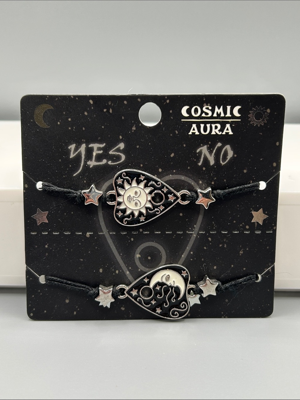 Sun Moon Enamel Bracelet Set